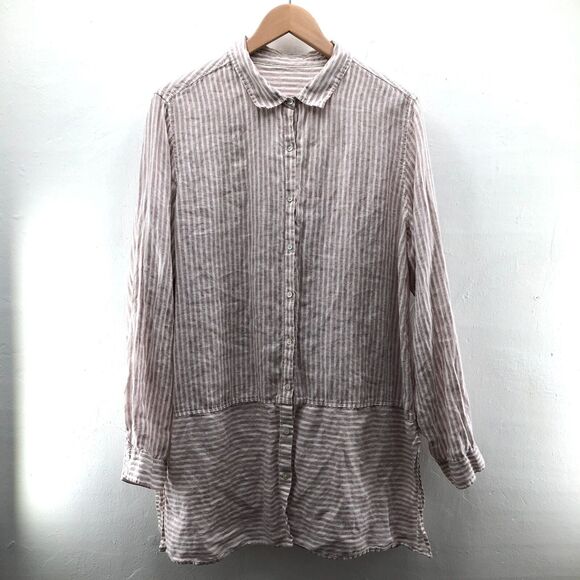 Unbranded Womens Long Sleeve Linen Top Size M-L Read - Picture 1 of 10